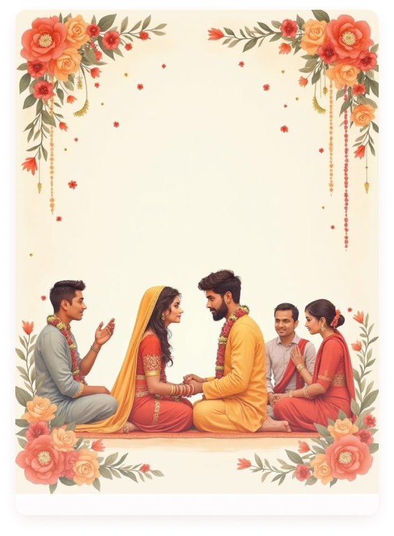 Indian wedding ceremony setup